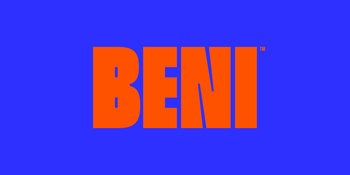 Przykład czcionki Beni